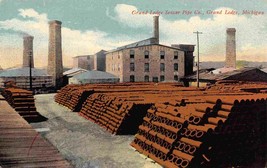 Grand Ledge Sewer Pipe Co Factory Grand Ledge Michigan 1910c postcard - £6.18 GBP