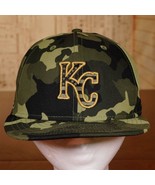 Kansas City Royals Hat Cap 59FIFTY Size 7 Men’s Camo KC Logo Flag MLB Ne... - €18,32 EUR