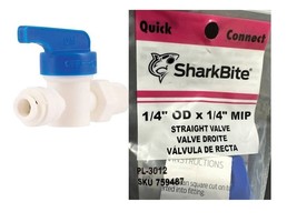 Straight Valve 1/4&quot; MIP X 1/4&quot; MIP Polystyrene, SharkBite 25439 - $18.21 MXN