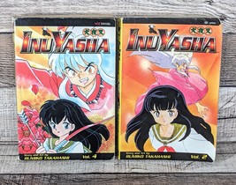 Lot Of Two InuYasha Vol 2 &amp; 4 Rumiko Takahashi Paperback English 2003 2008 - £11.78 GBP