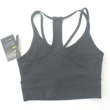 Nike Women Cropped Laced Sports Bra - DA0362 - Black 010 - Size XS - NWT - £27.35 GBP