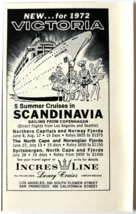 1972 Incres Cruise Line Advertisement Victoria Scandinavia Vintage F6K - $28.14 CAD