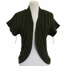 A Common Thread Green Open Front Short Sleeve Sweater Women&#39;s Size Petite S - £19.78 GBP