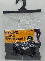 Zombie Tatter Tights Black Halloween Costume Accessory One Size Fits most Adult  - £7.91 GBP