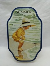 Vintage 1918 Good Housekeeping Summer Tin Child On A Beach - £18.96 GBP