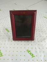Wood Picture Frame Holds 4x 3.5 in  Photo Red Distressed Finish - £7.58 GBP