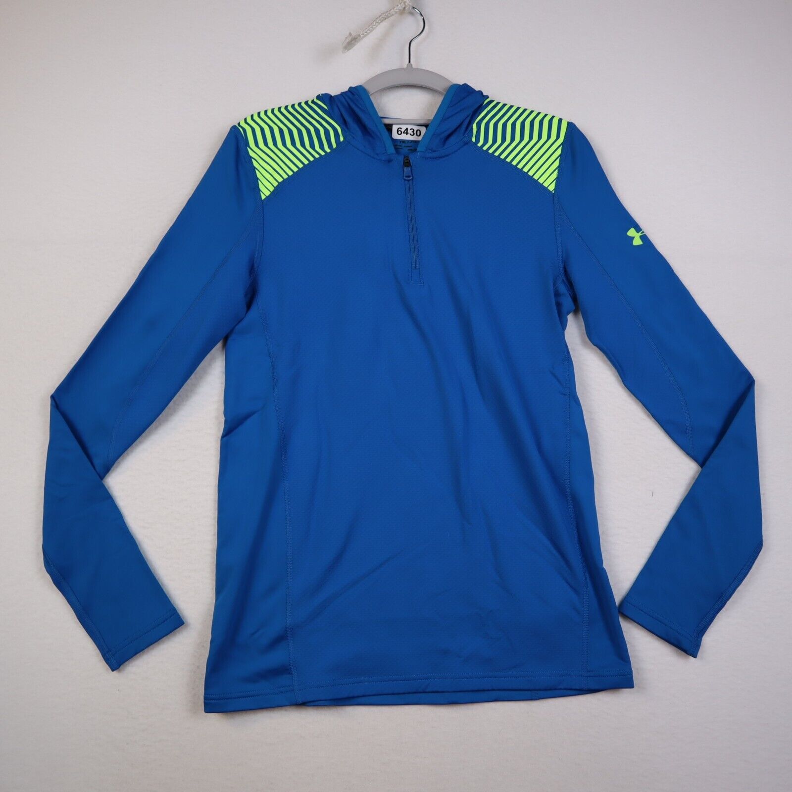 Primary image for Under Armour Fitted Hoodie Pullover Youth XL Blue Lightweight Long Sleeve