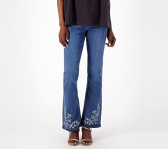 Canyon Retreat Eyelet Hem Fitted Flare Heartland Denim River Wash, Reg 16 - £23.73 GBP