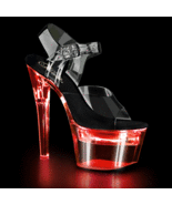 FINAL SALE PLEASER FLASHDANCE-708 7&quot; Heel Platform LED Illuminated Strap... - $969.26 MXN