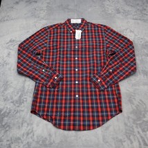 J Crew Shirt Mens S Red Long Sleeve Button Down Collar Woven Plaid Cotton - £23.35 GBP