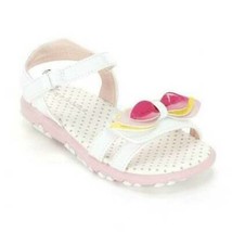 Girls Sandals Sonoma White Flower Flats Toddler Shoes NEW $30-sz 7t - £8.72 GBP
