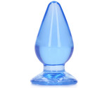 RealRock Crystal Clear 4.5 in. An*l Plug Blue - £27.25 GBP