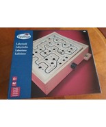 Vintage Pavilion Labyrinth Wooden Tilting Puzzle Maze Game With Box &amp; 1 ... - $33.94