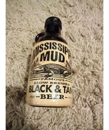Vintage Mississippi Mud Black And Tan 1  pint Glass Beer Bottle - Empty - $2.99