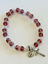 Crystal Rosary 7.5&quot;  Stretchable  Bracelet, New #AB-392-R2 - $8.40 CAD