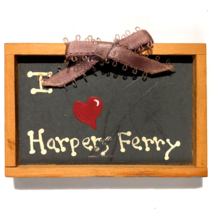 I ❤️ Harpers Ferry WV souvenir magnet chalkboard vintage 1980s AS IS scribble - £6.00 GBP