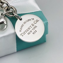 Please Return to Tiffany &amp; Co Round Tag Bracelet Charm FREE Shipping AUT... - $295.00