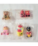 Vintage Lot 5 Plastic Christmas Ornaments Hong Kong Train Doll Jack in B... - $410.08 MXN