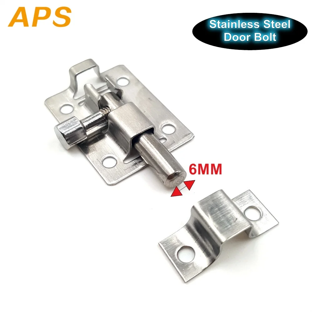 House Home 1Pcs 1.5/2/2.5/3/4 Inch Stainless Steel Door Latch Sliding Lock Bolt  - £19.93 GBP