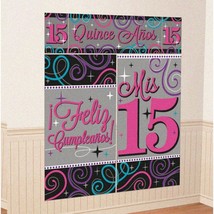 Quinceañera Dreamscape: Pink/Gray Wall Decorating Kit - 5 Pack, Elegant ... - $627.23 MXN