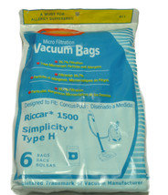 Riccar 1500, Simplicity Style H Canister Vacuum Bags - £7.82 GBP
