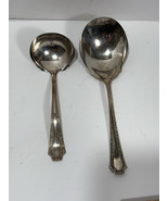 Ser Of 2 Fairfield Gravy Ladle + Saucer Spoon Silver Plated Serving Vintage - $29.30