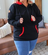 Michelle Mae Avery Accent Half Zip Hoodie Size 1X - $24.75
