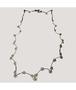 Nadri Silver Tone Floral Flower Floral Crystal Necklace Jewelry Evening ... - $37.40