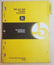John Deere TM-1382 Technical Manual for Model 1000 and 1400 Generators - £14.70 GBP