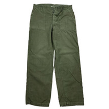 Vintage Army Pants Type 1 OG-107 Utility Trousers Sateen Button Fly Fits... - £77.44 GBP