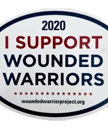 I Support Wounded Warriors Project Magnet Oval Military Veterans 2020 E55 - £15.92 GBP