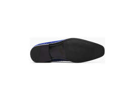 Men's Stacy Adams Saunders Debossed Velour Slip On Comfort Shoes Royal 25581-432 image 3