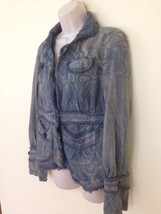 Imported India Vintage Wash Womens L Distressed Look Vagabond Jacket - £7.89 GBP