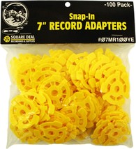(100) Flat Yellow Plastic Record Adapters - Snap In Inserts To Make 7&quot; 4... - £29.76 GBP