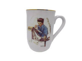 VTG 1986 Clay in Mind Saturday Evening Post Norman Rockwell Cup Mug - £10.35 GBP