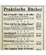 1945 WW2 German-USA Book Print Advertisement Home Instructional NYC C94E - $41.12 CAD