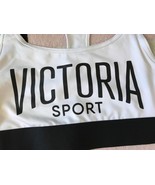 Victoria&#39;s Secret Sport White Black Victoria Sport Player Racerback Spor... - £23.68 GBP