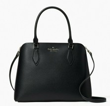 New Kate Spade Darcy Large Satchel Refined Grain Leather Black - £113.81 GBP
