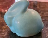 Vintage Van Briggle Pottery Bunny Rabbit Figurine Teal Or Green Signed - $199.95