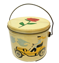 Vintage Deco Tin Hand Painted Car Birds Telephone Rose Chair Cat Pie Mug Glasses - £19.44 GBP