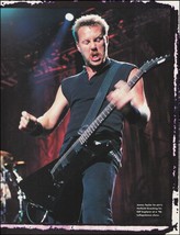 Metallica James Hetfield onstage w/ ESP Explorer guitar pin-up photo 199... - £2.98 GBP