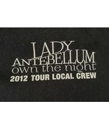 LADY ANTEBELLUM T-SHIRT XL 2012 Own The Night Tour LOCAL CREW FREE SHIPPING - £12.55 GBP