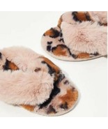 LOFT ~ Open Toe ~ Crossover ~ Slippers ~ Small ~ Mauve w/Animal Print ~ ... - $450.11 MXN