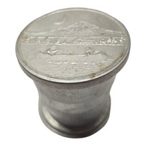Vintage Collapsible Folding Pocket Travel Size Metal Cup Mountain Canoe USA - £11.96 GBP