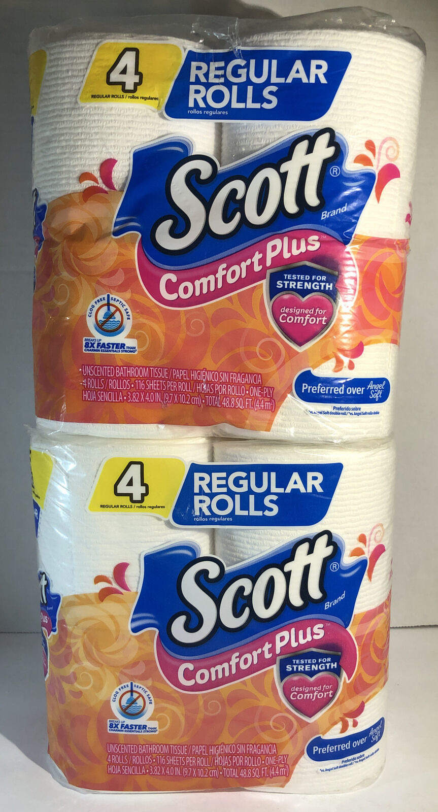 SHIPS SAME BUS DAY Scott ComfortPlus Toilet Paper, 8 Rolls, Bath Tissue - £3.87 GBP