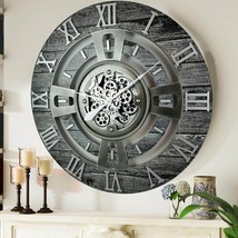 England Line Wall clock 36 inches with real moving gears Carbon Grey - £350.47 GBP