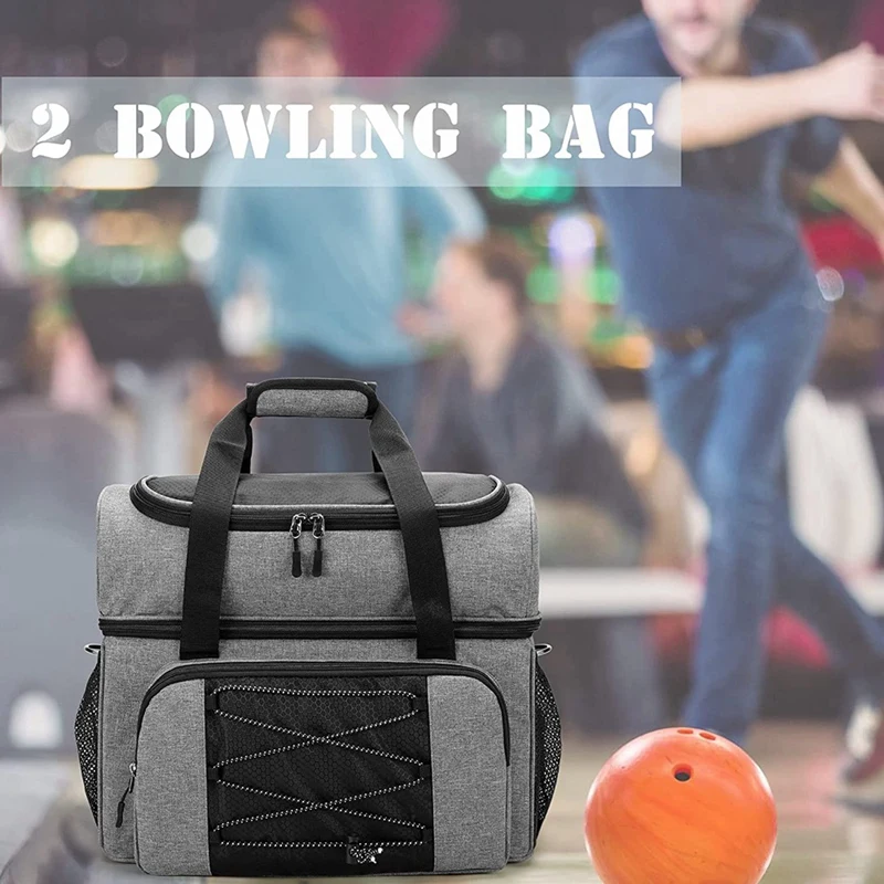 Bowling Tote Golf Shoe Bag Bowling Portable Travel Bag And Padded Divider For Do - £154.14 GBP