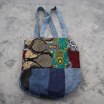 Dsenyo Purse Womens Blue Patchwork Shoulder Fashion Bag Casual Denim Tote - £15.56 GBP