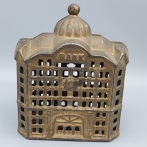  Antique Cast Iron Still Bank~Dome Top Bank Building~A.C.Williams READ - £31.18 GBP