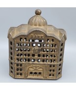  Antique Cast Iron Still Bank~Dome Top Bank Building~A.C.Williams READ - $39.59